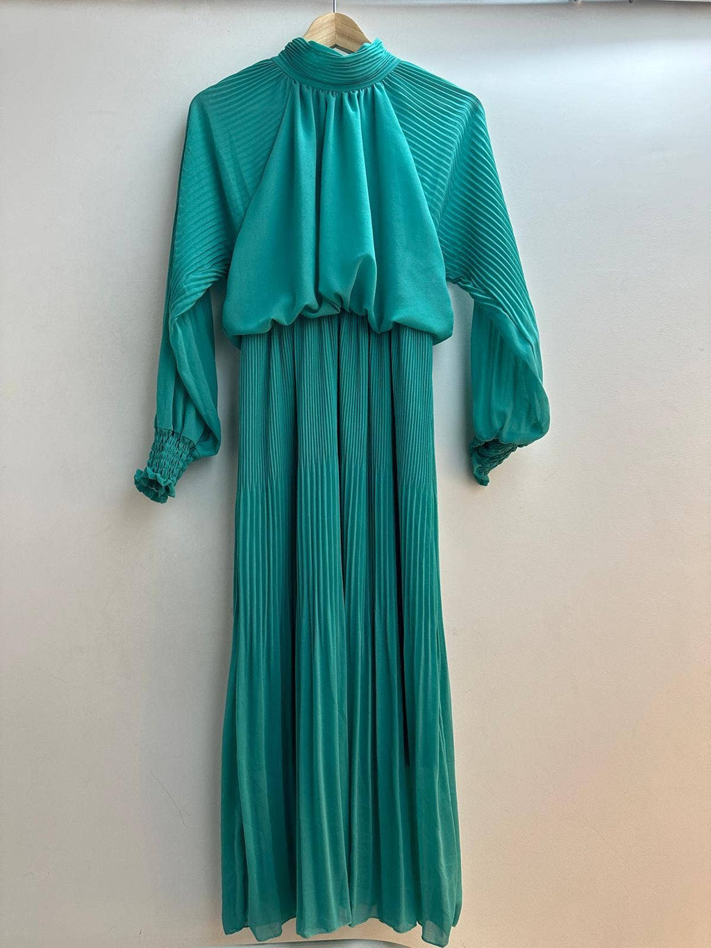 Plisseret maxi kjole i one size