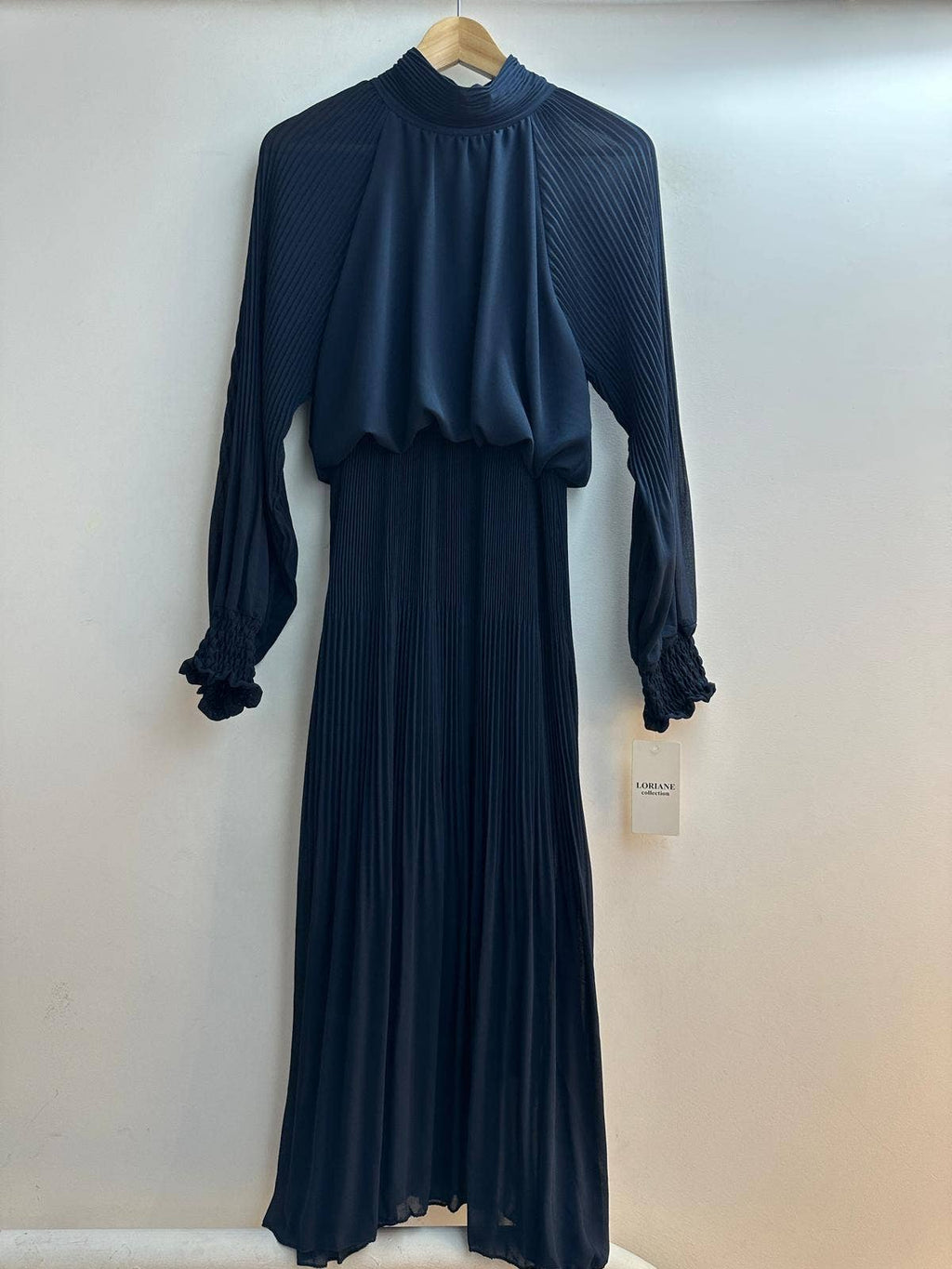 Plisseret maxi kjole i one size