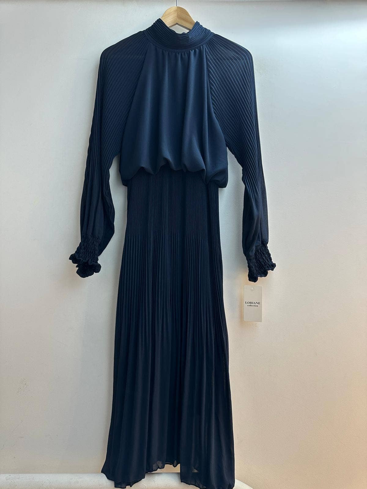 Plisseret maxi kjole i one size