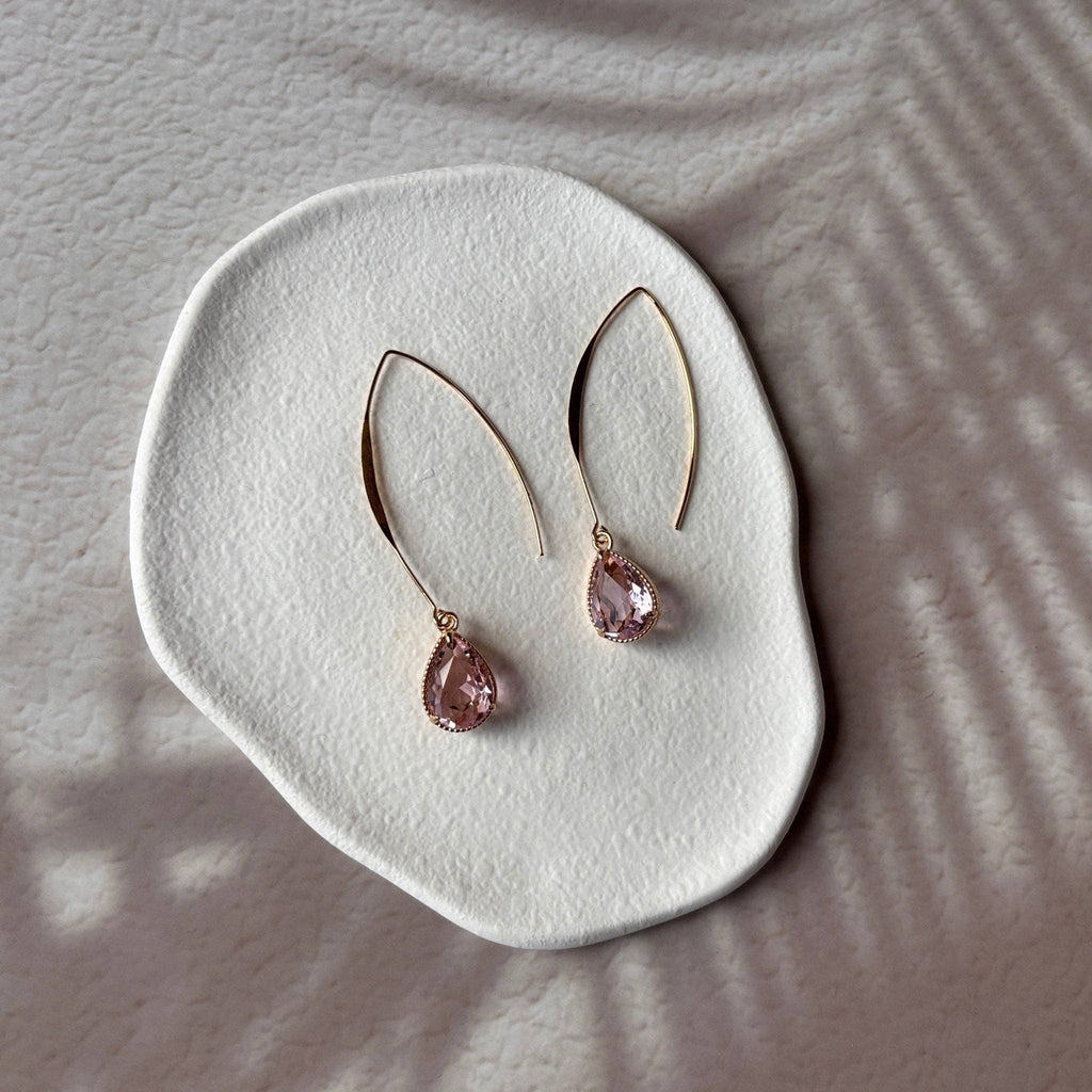 Crystal Drop øreringe med 18K forgyldning