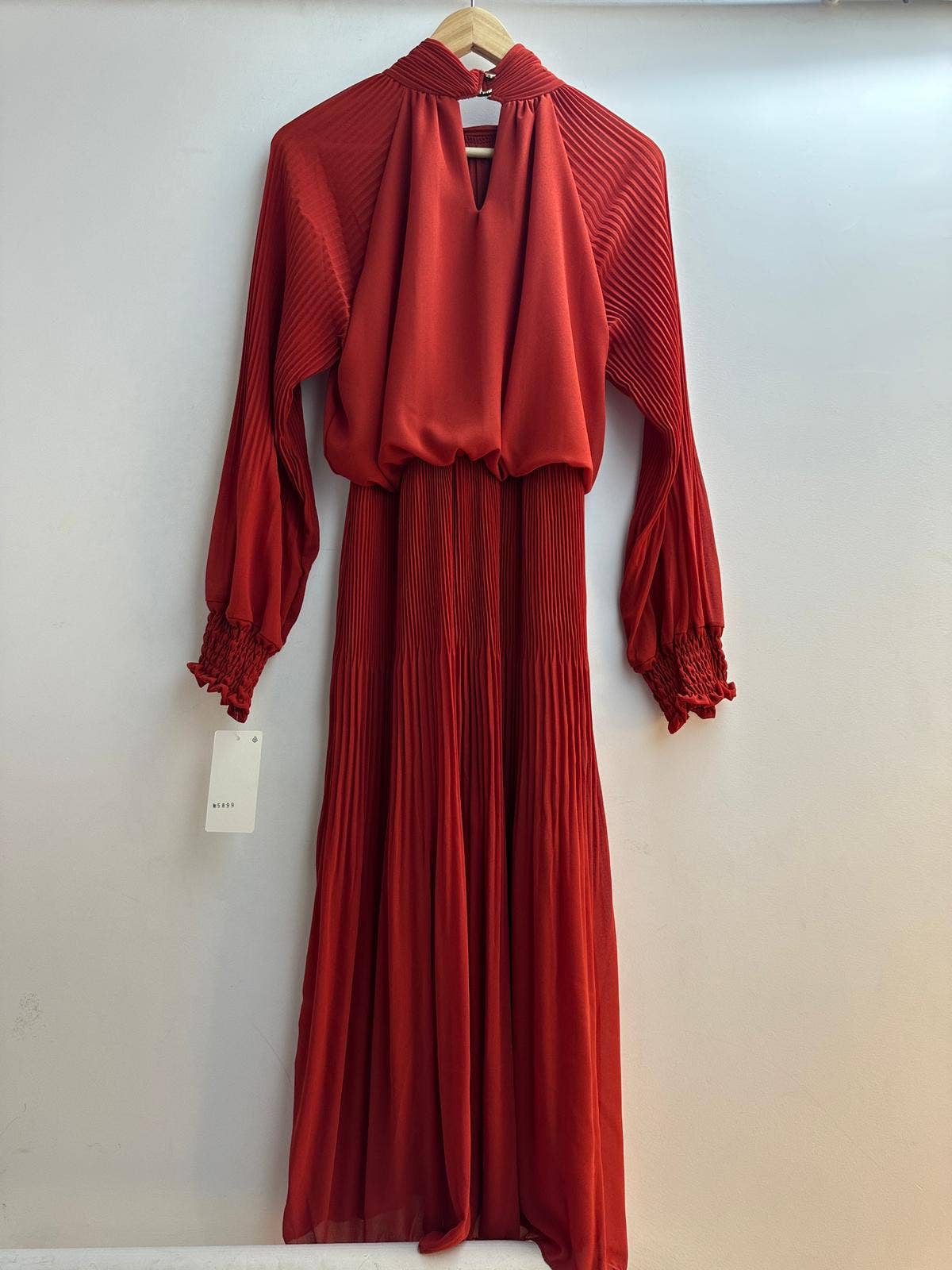 Plisseret maxi kjole i one size