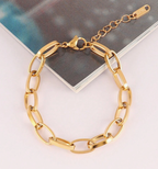 14karat forgyldt armbånd med store led