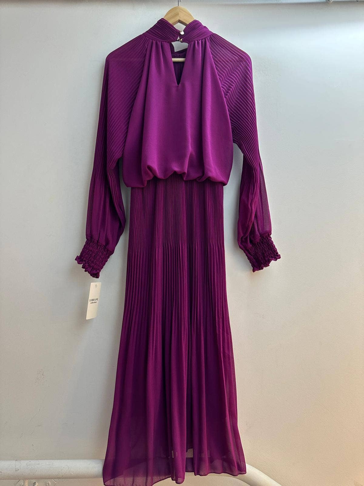 Plisseret maxi kjole i one size