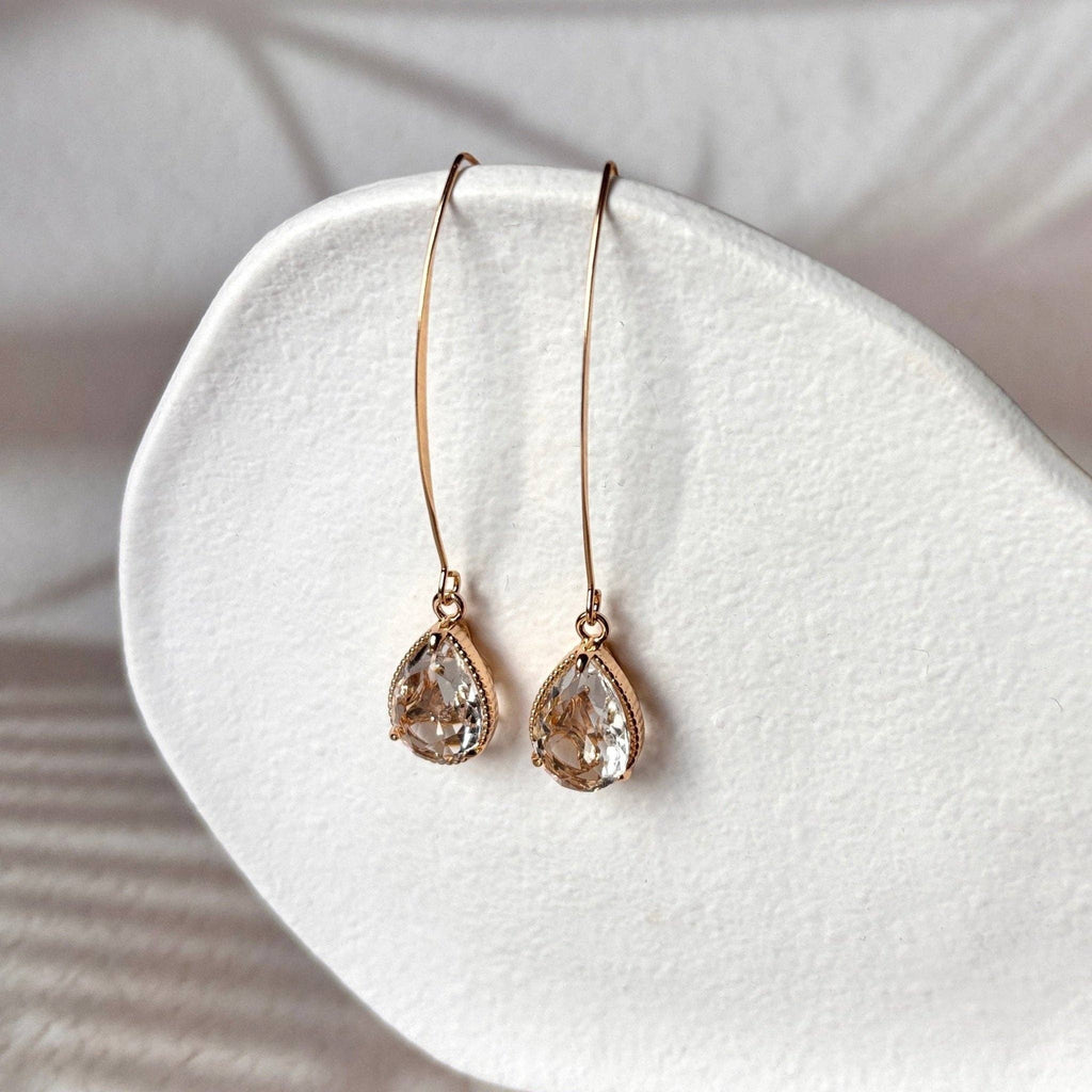 Crystal Drop øreringe med 18K forgyldning