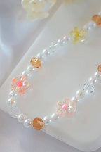„Softy Bloom“ | Blomster & Krystaller Beaded Telefonsnor
