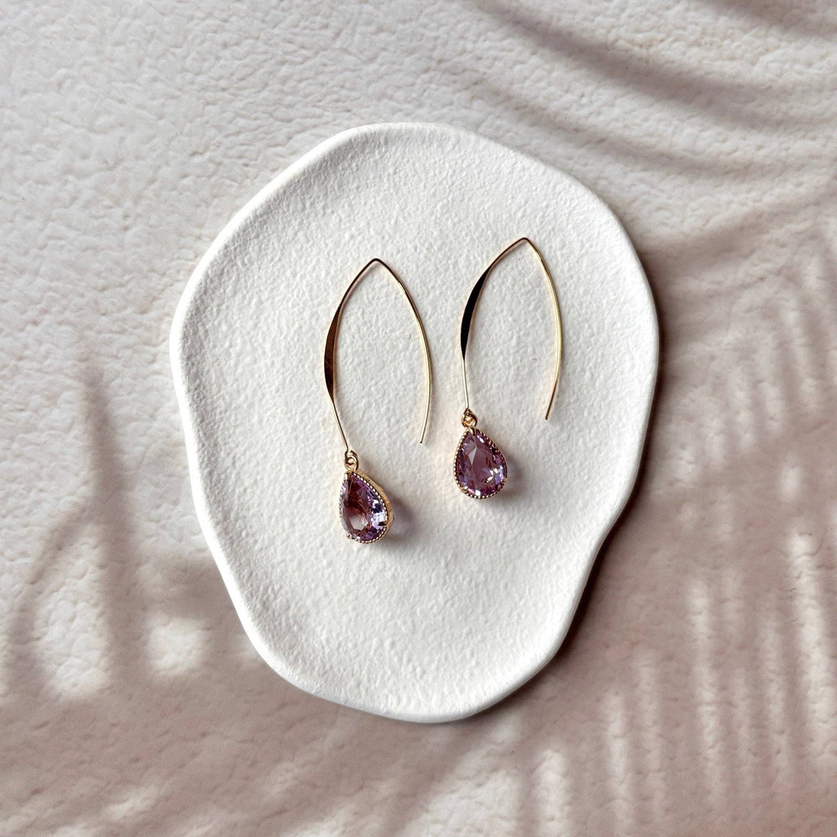 Crystal Drop øreringe med 18K forgyldning