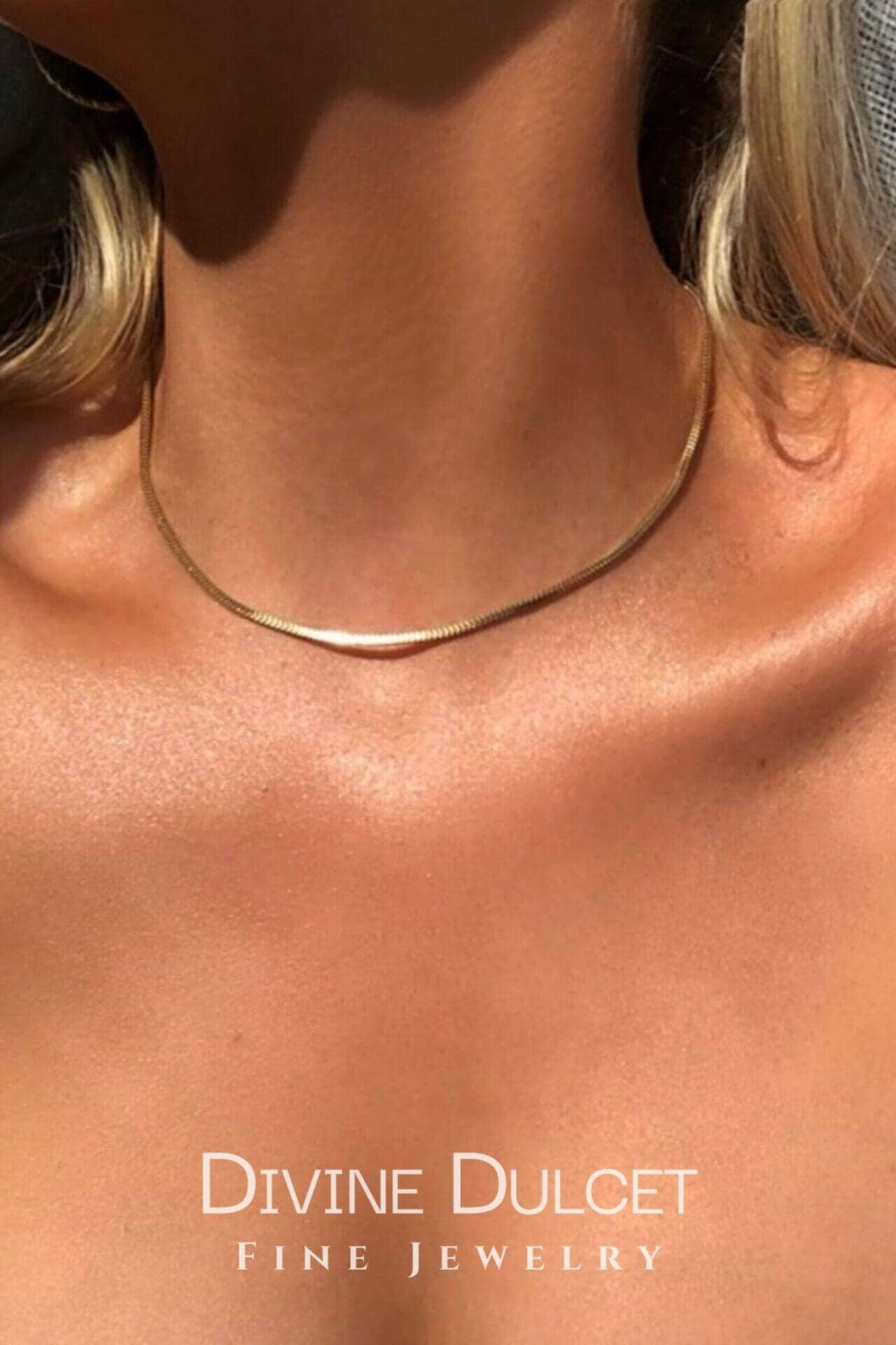 18 karat choker halskæde