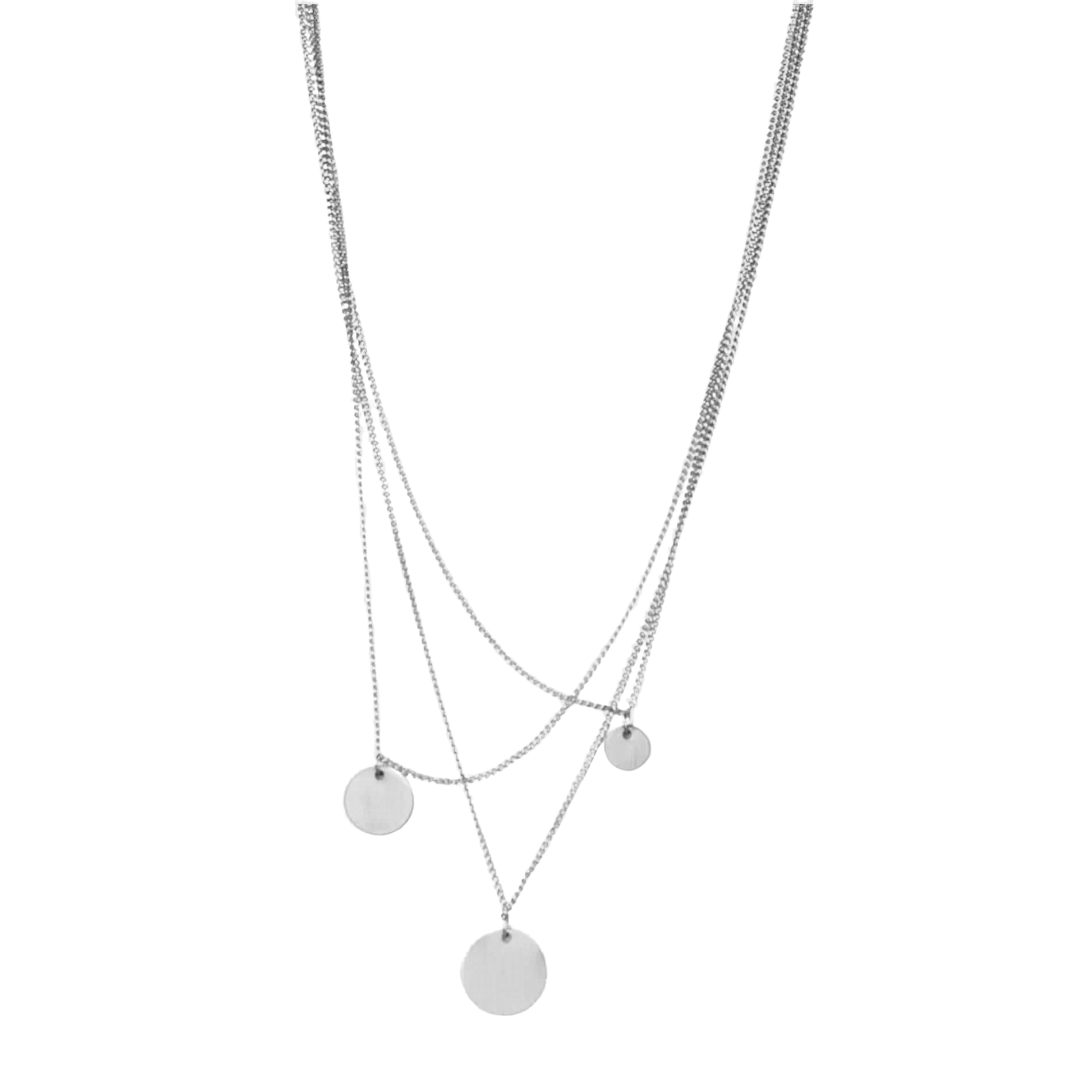 Theia Triple Dot halskæde Silver Plating