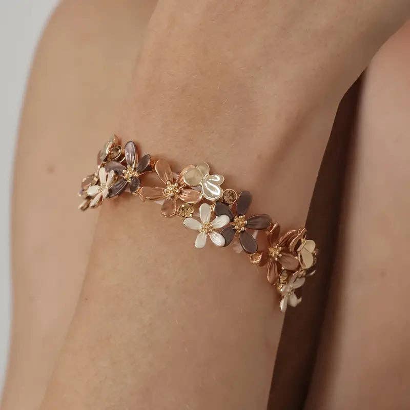 18karat guld blomstret armbånd