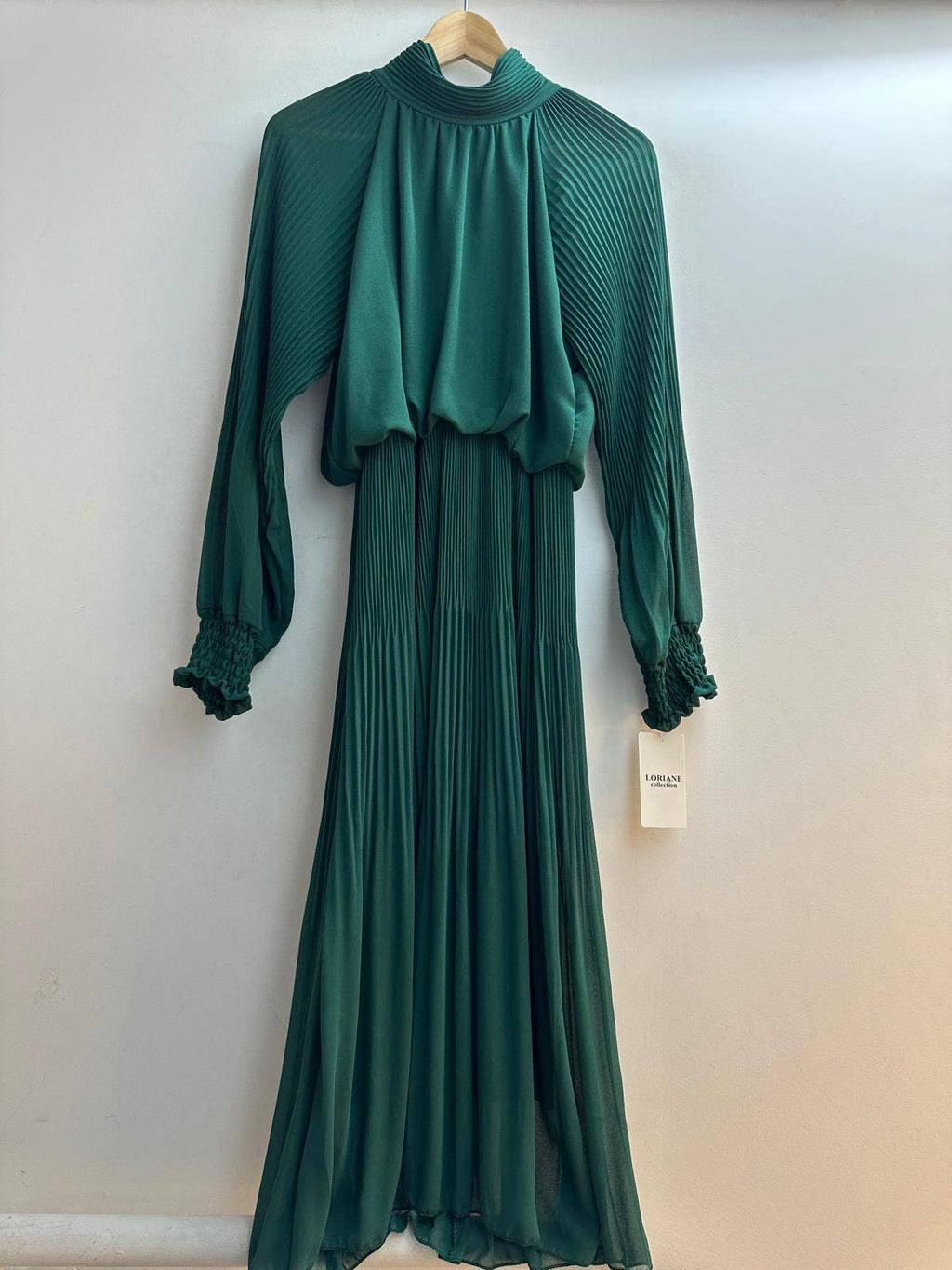 Plisseret maxi kjole i one size