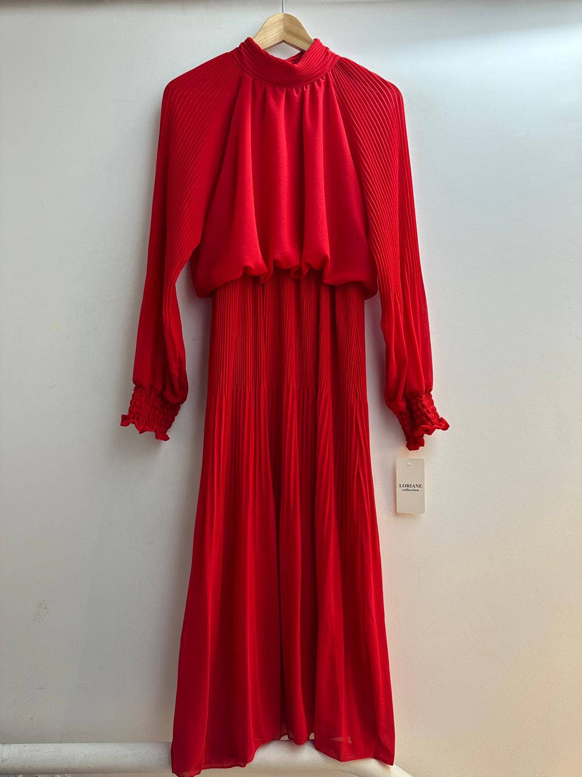 Plisseret maxi kjole i one size