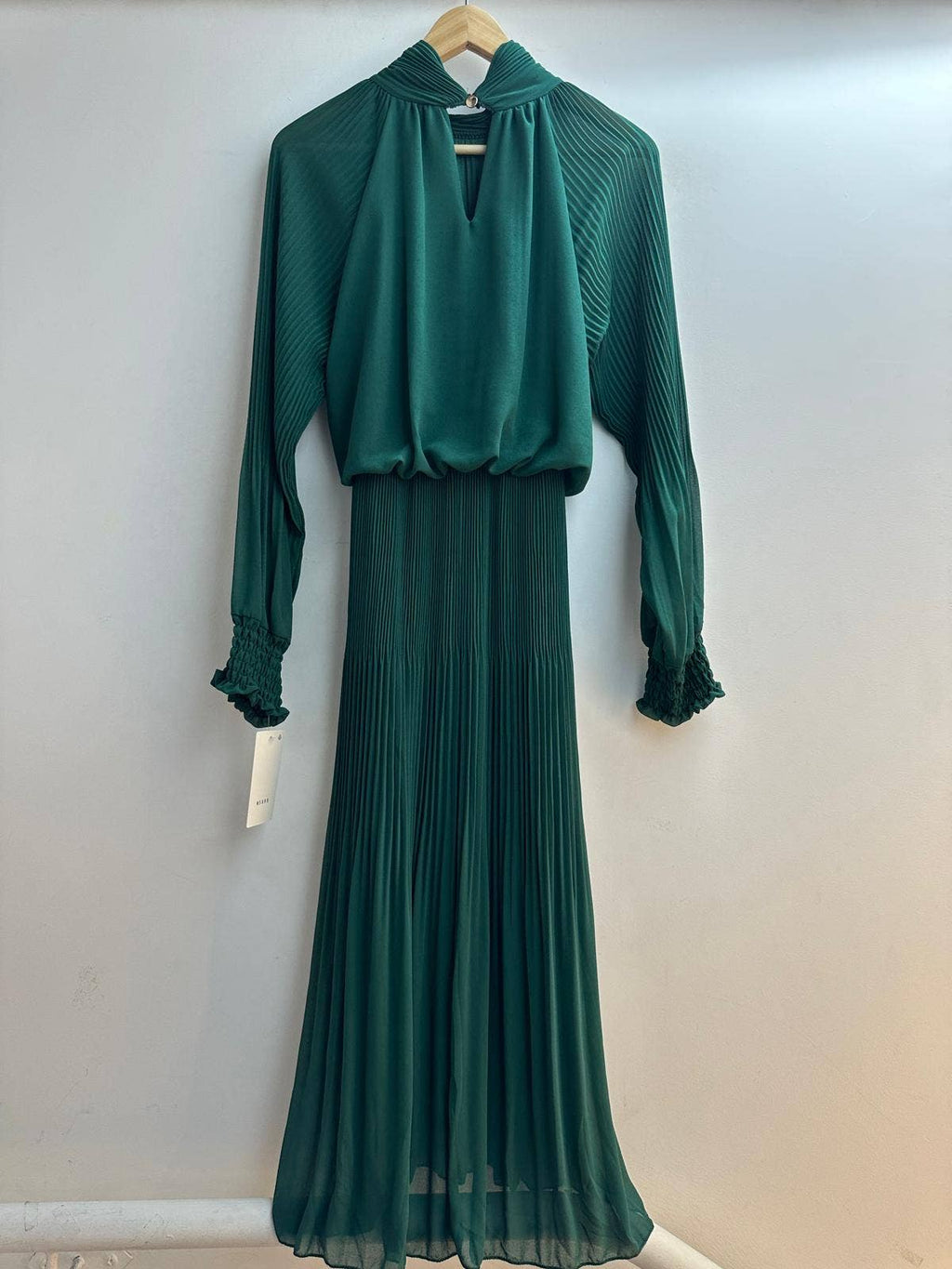 Plisseret maxi kjole i one size