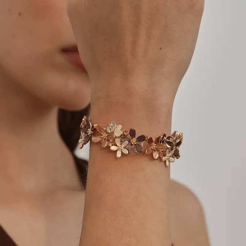 18karat guld blomstret armbånd