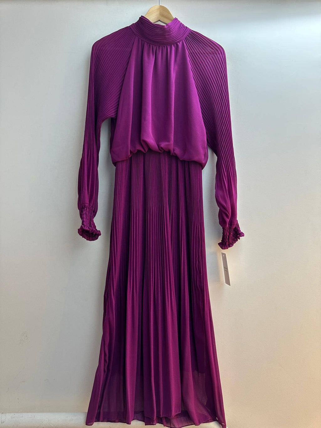 Plisseret maxi kjole i one size