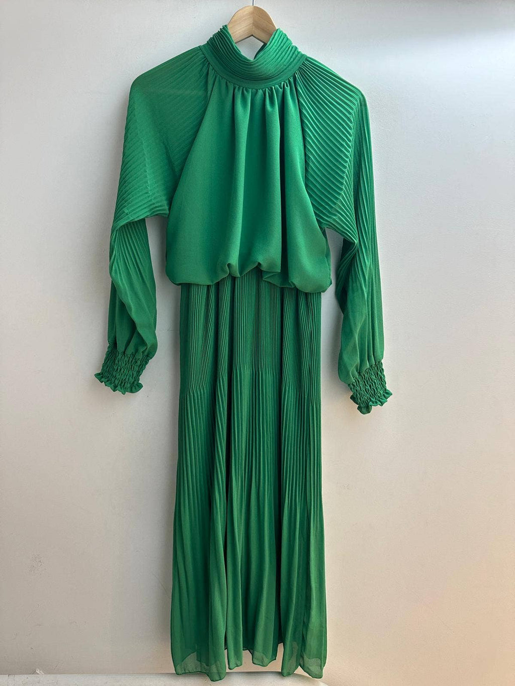 Plisseret maxi kjole i one size