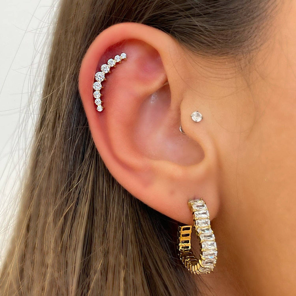 Bright Bow piercing i titanium: Guld / 6mm