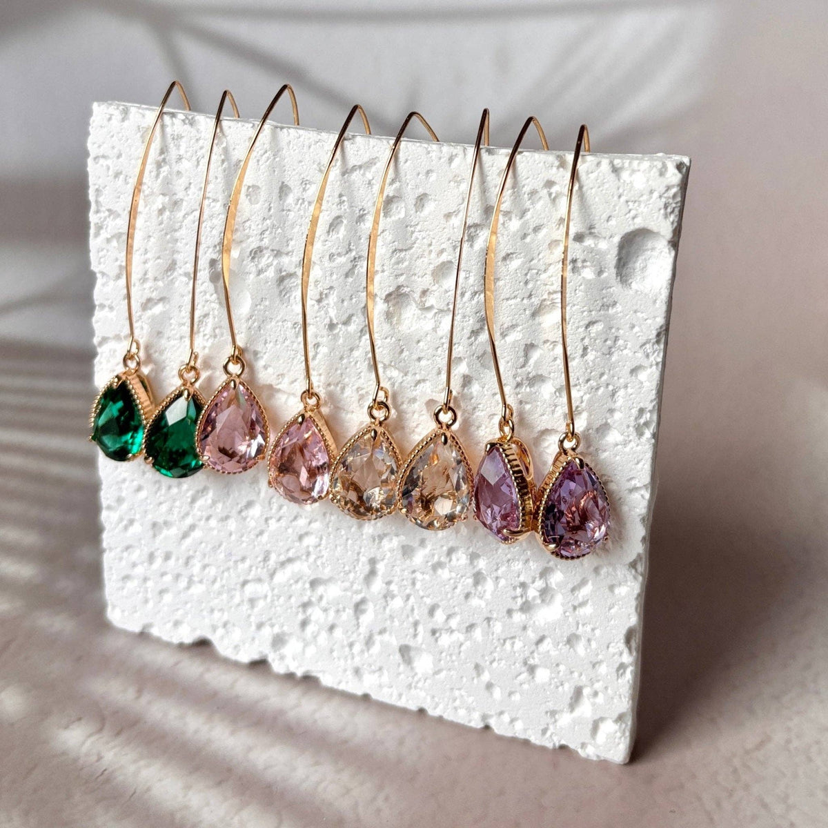 Crystal Drop øreringe med 18K forgyldning