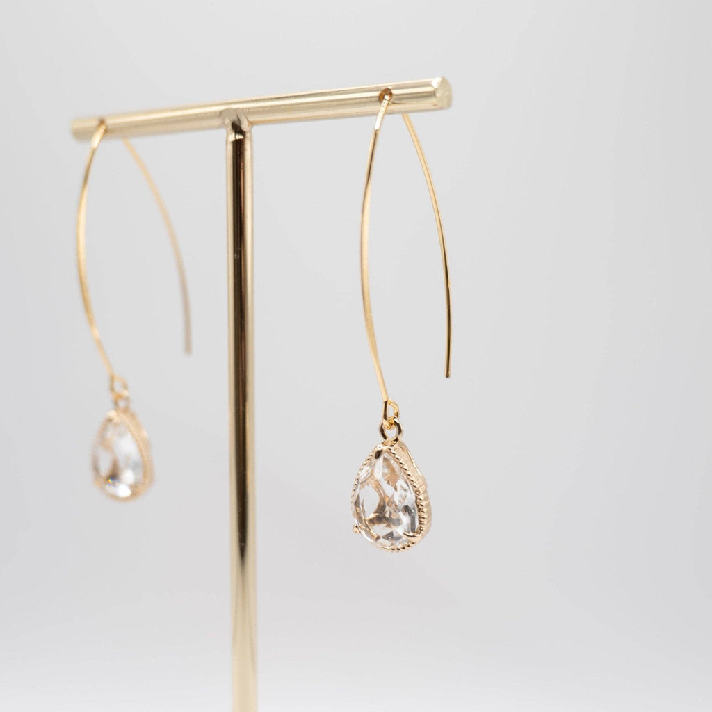 Crystal Drop øreringe med 18K forgyldning