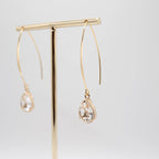 Crystal Drop øreringe med 18K forgyldning