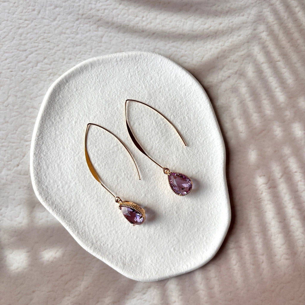 Crystal Drop øreringe med 18K forgyldning
