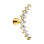 Bright Bow piercing i titanium: Guld / 6mm