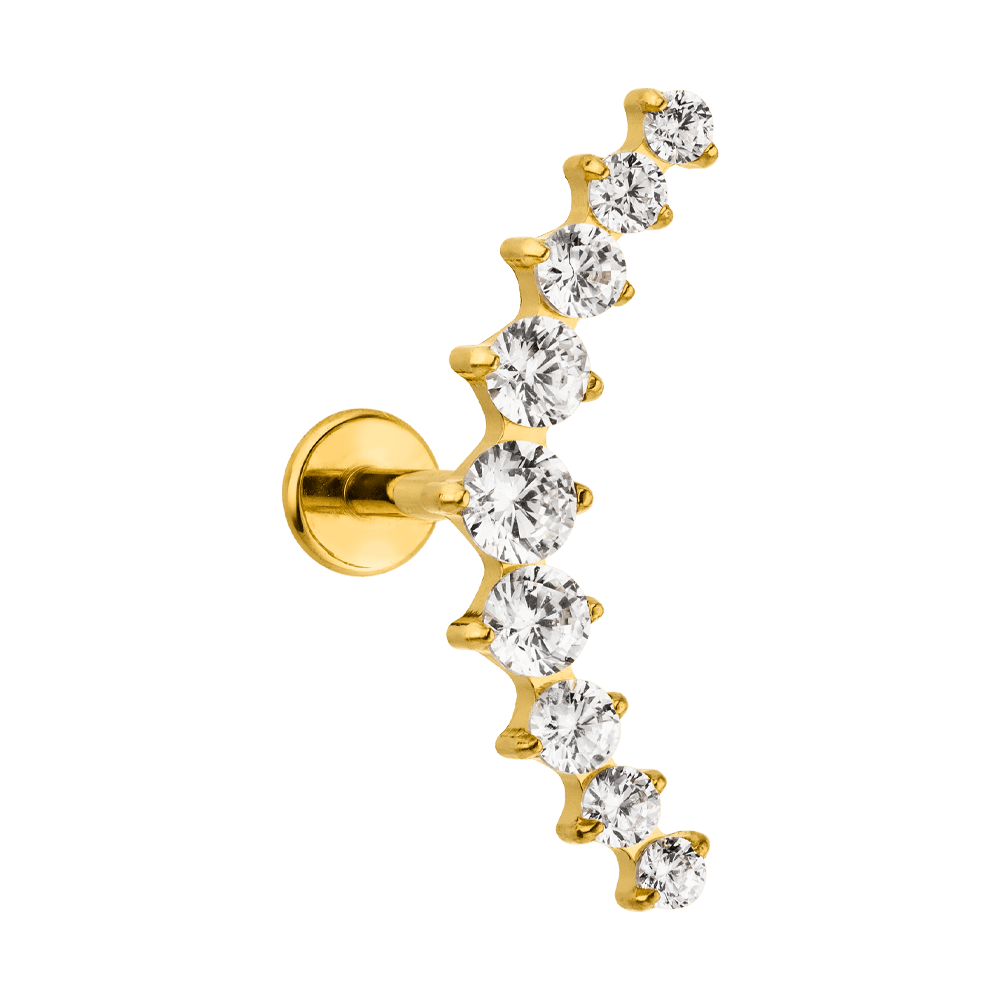 Bright Bow piercing i titanium: Guld / 6mm