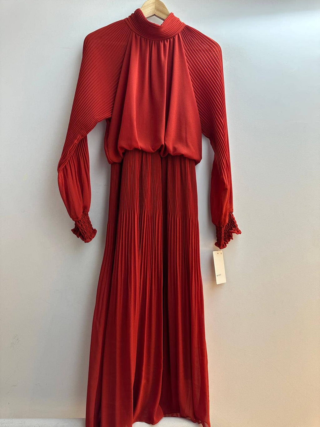 Plisseret maxi kjole i one size