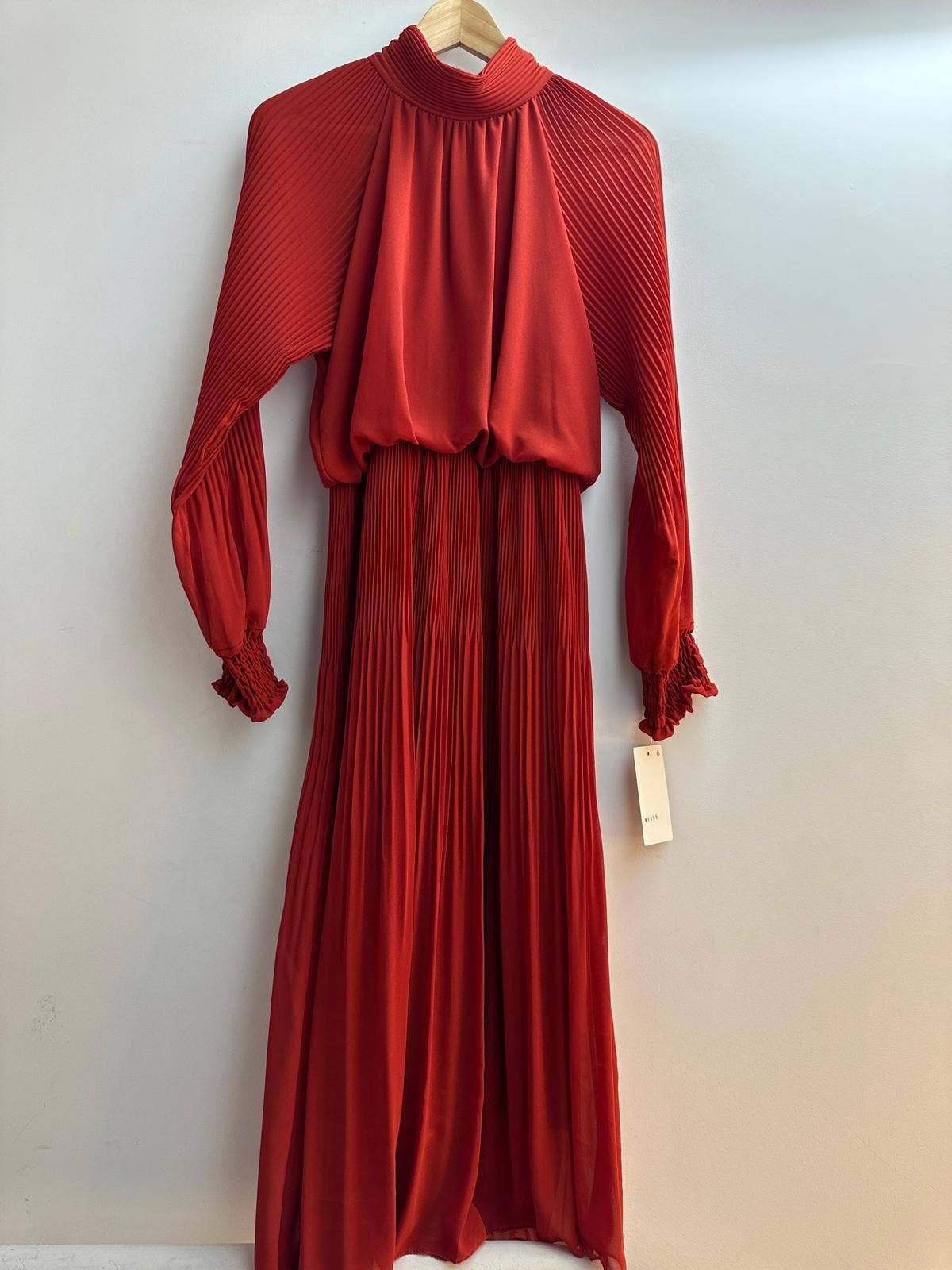 Plisseret maxi kjole i one size