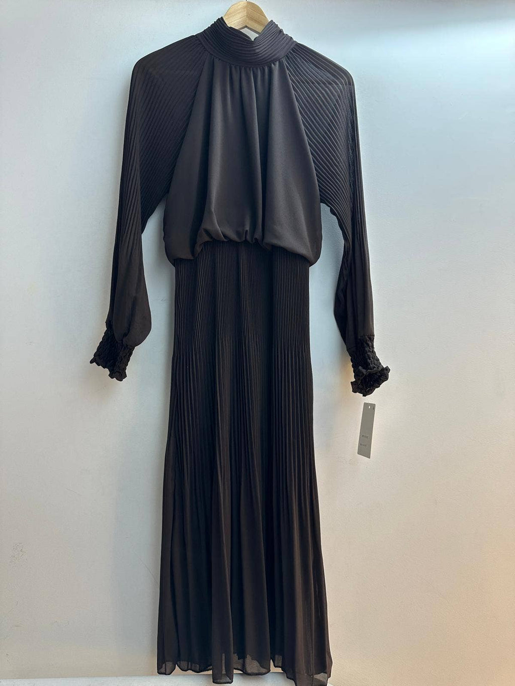 Plisseret maxi kjole i one size