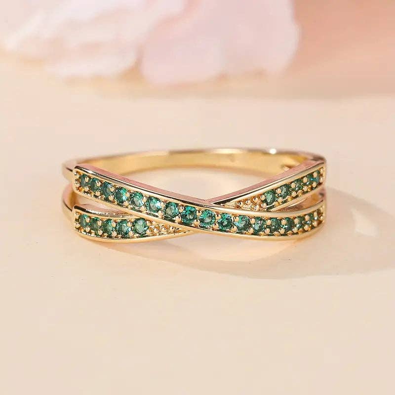 18K Guldbelagt Zirkonia ring