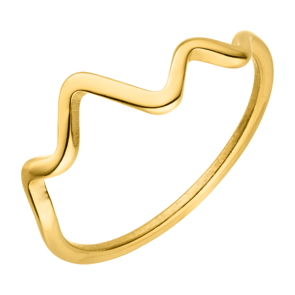 Nalu ring | 18 karat forgyldt: Guld / 7 - 54/55 - M