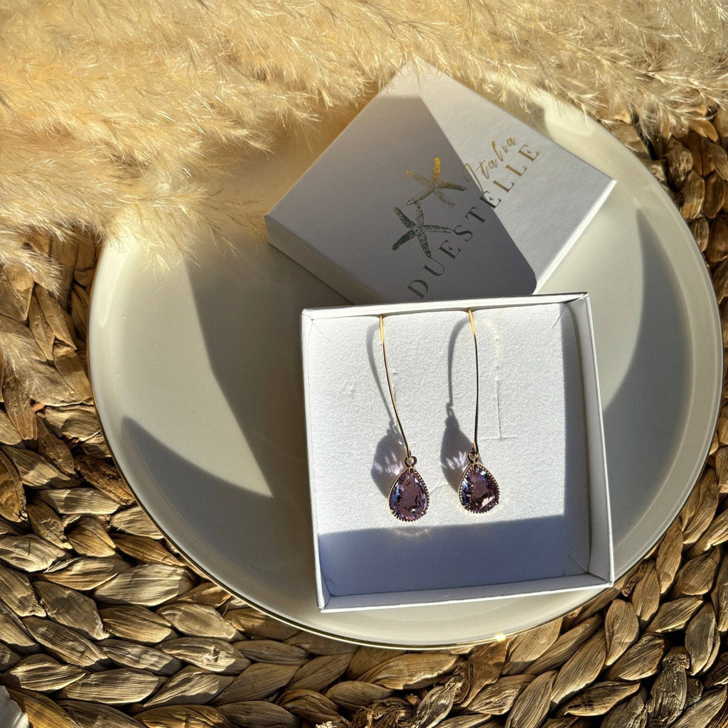 Crystal Drop øreringe med 18K forgyldning